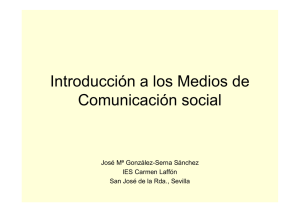 Introducción a los Medios de Comunicación social