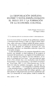 la despoblación indígena en perú y nueva españa durante el siglo