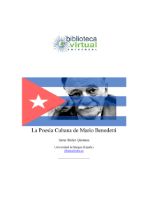 La Poesía Cubana de Mario Benedetti