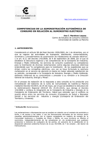 Competencias de la administración autonómica de consumo en