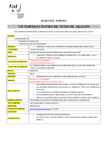 VII TORNEO CENTRO DE TENIS DE ARAGON