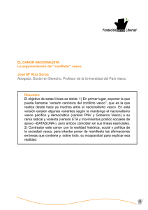 EL CANON NACIONALISTA La argumentación del “conflicto” vasco