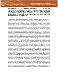 Compilación de Legislación y Jurisprudencia SUSPENSIÓN EN EL