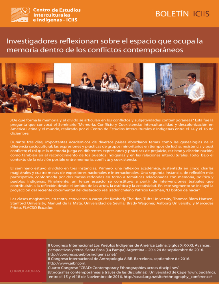 Investigadores Reflexionan Sobre El Espacio Que Ocupa La Memoria