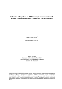 La relacion de largo plazo del PIB Mexicano y de