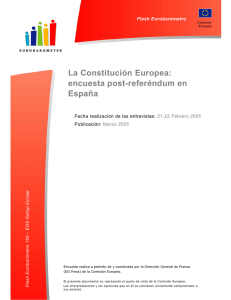 La Constitución Europea: encuesta post-referéndum en