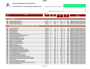 Lista de Precios 2016