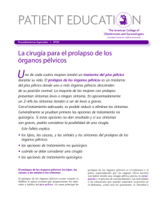 Patient Education Pamphlet, SP183, La cirugia para el