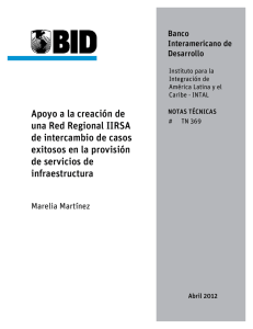 Apoyo a la creación de una Red Regional IIRSA de intercambio de