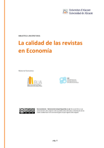 La calidad de las revistas en Economía