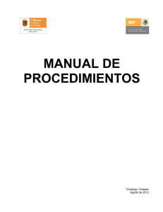 Manual de Procedimientos - Universidad Tecnológica de la Selva