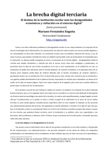 La brecha digital terciaria - Universidad Complutense de Madrid