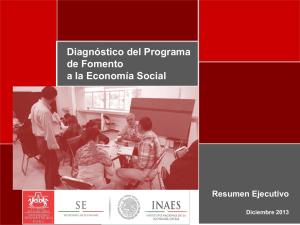 Diagnóstico del Programa de Fomento a la Economía Social