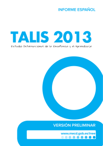 Informe Talis 2013 - Ministerio de Educación, Cultura y Deporte