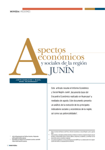 Aspectos económicos y sociales de la región junín