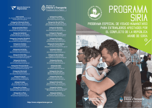 ProgrAmA SiriA - Dirección Nacional de Migraciones