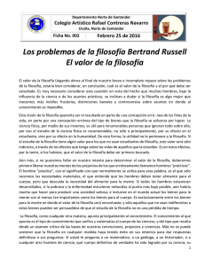 Los problemas de la filosofía Bertrand Russell El