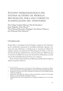 Estudio hidrogeológico del sistema acuífero de Morelia, Michoacán