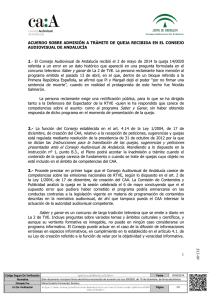 Consulta el acuerdo en pdf. - Consejo Audiovisual de Andalucía