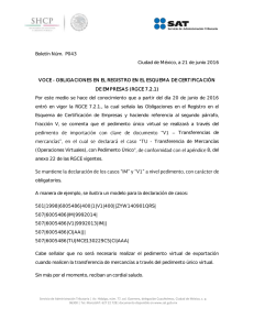 Boletín Núm. P043 Ciudad de México, a 21 de junio 2016 VOCE