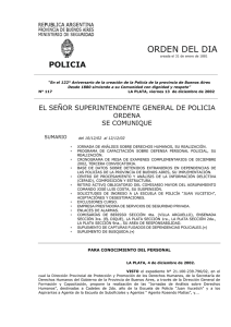OD 117-02 - Ministerio de Seguridad Provincia de Buenos Aires