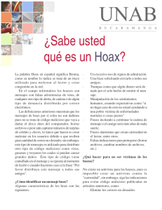 ¿Sabe usted qué es un Hoax?