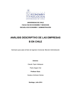 ANÁLISIS DESCRIPTIVO DE LAS EMPRESAS B EN CHILE