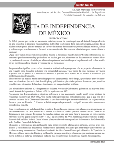 Boletín No. 7 - Acta de Independencia