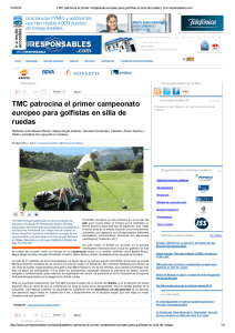 TMC patrocina el primer campeonato europeo para golfistas en silla