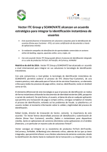 Vector ITC Group y SCANOVATE alcanzan un acuerdo estratégico