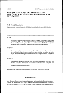 metodologia para la caracterizacion ecologica y selvicola de los