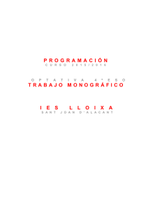 Programacion TRABAJO MONOGRÁFICO 2015_2016