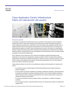 Cisco Application Centric Infrastructure Fabric sin intervención del