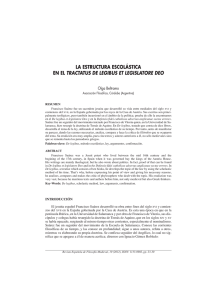 la estructura escolástica en el tractatus de legibus et legislatore deo