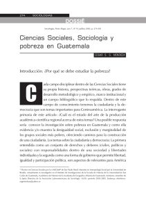 Ciencias Sociales, Sociología y pobreza en Guatemala