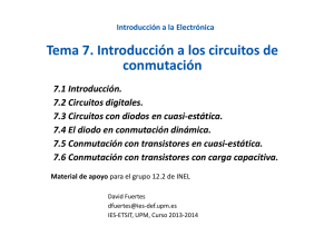Tema 7. Introducción a los circuitos de conmutación conmutación