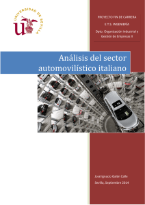 Análisis del sector automovilístico italiano