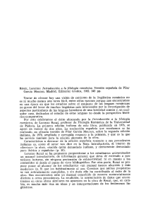 García Mouton. Madrid, Editorial Gredos, 1982. 343 Pp. Tratar de