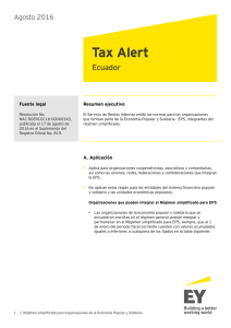 Tax Alert - Régimen simplificado para organizaciones de la