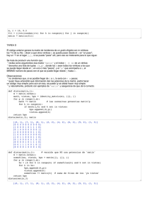 m, r = 10, 0.3 fil = [[int(random()r) for k in range(m)] for j in range(m