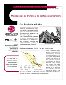 México: país de tránsito y de contención migratoria