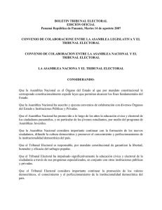 convenio de colaboracione entre la asamblea legislativa y el