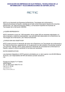 ASOCIACI&Oacute;N DE EMPRESAS DE ELECTR&Oacute;NICA, TECNOLOG&Iacute;AS