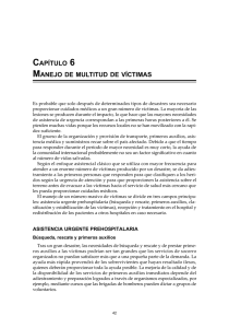 CAPÍTULO 6 MANEJO DE MULTITUD DE VÍCTIMAS