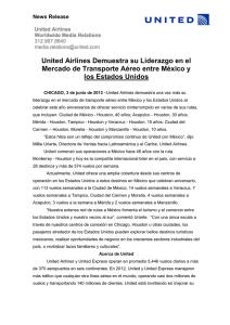United Airlines Demuestra su Liderazgo en el Mercado de