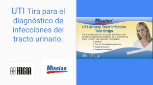 UTI Tira para el diagnóstico de infecciones del tracto urinario.