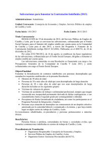 Subvenciones para fomentar la Contratación Indefinida (2013)