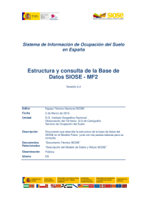 Estructura y consulta de la Base de Datos SIOSE