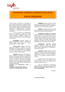 +info NUEVOS programas de Salud
