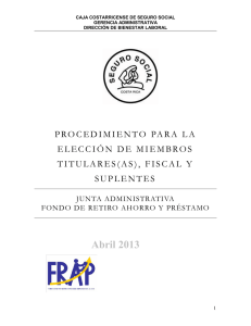 procedimiento para la eleccion del suplente del fiscal ante la junta